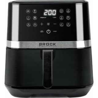 Brock DAF 6502 1800 W, 6,5 l, 12 program Fekete-Inox forrólevegős sütő (Értékcsökkent)