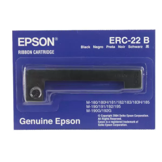 Epson Ribbon Cartridge M-180/190 series, longlife, black (ERC22B)