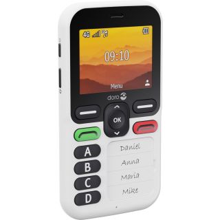 Doro Leva X10, 6,1 cm (2.4"), 4G LTE, SIngleSIM, Bluetooth, 64/128 MB, Senior, Fehér, Mobiltelefon