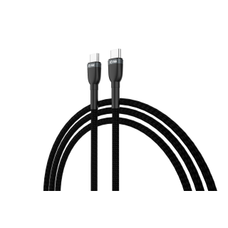 Dyras CAB-X168B, 3 A, 1 m, USB-C / USB-C, Fekete USB kábel