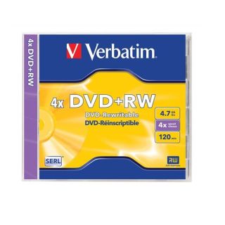 Verbatim újraírható, 4,7GB, 4x, normál tok, DVD+RW lemez