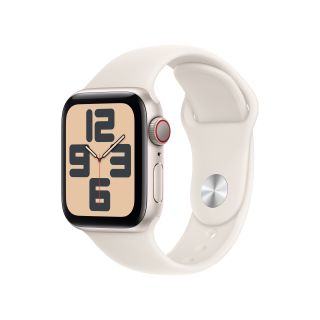 Apple Watch SE 2, 40 mm, GPS + Cellular, Alumínium, M/L, Csillagfény , Okosóra, Csillagfény sportszíjjal
