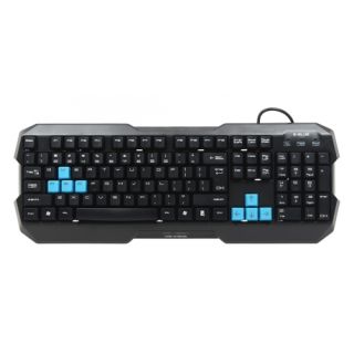 E-blue EKM075BK USB QWERTY Angol Fekete Gamer billentyűzet