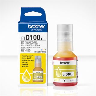 Brother BTD100Y, 5000 oldal, Eredeti, Sárga, Tintapalack
