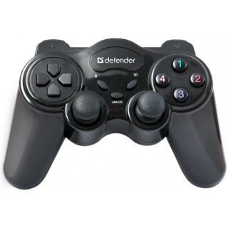 Defender Game Master, PC (Windows), RF Wireless 2,4 GHz, Fekete, Vezeték nélküli kontroller