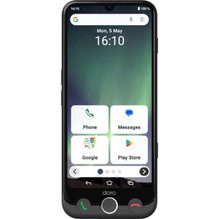 Doro Aurora A30, 15,5 cm (6.1"), 4G LTE, DualSIM, 6/128 GB, Grafit, Okostelefon