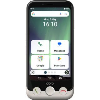 Doro Aurora A10, 11,4 cm (4.5"), 4G LTE, DualSIM, 4/64 GB, Fekete-Fehér, Okostelefon