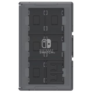 Hori Game Card Case, Nintendo Switch/OLED, 24 férőhelyes, Műanyag, Szürke, Játékkártya tároló