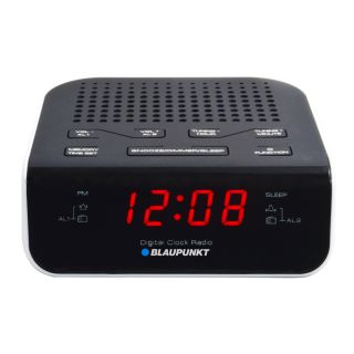 Blaupunkt BLAUPUNKT CR5WH, FM vételű, ébresztőórás, fekete/fehér órás rádió