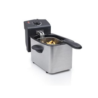 Tristar FR-6919 olajsütő Normál 2 L Önálló készülék 800 W Fritőz Fekete, Rozsdamentes acél