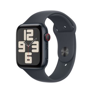 Apple Watch SE 2, 44 mm, GPS + Cellular, Alumínium, M/L, Éjkék , Okosóra, Éjkék sportszíjjal