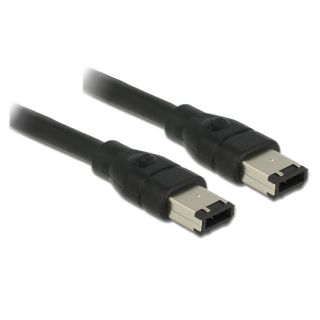DeLOCK 83273 0,5 M 6-p Fekete FireWire kábel
