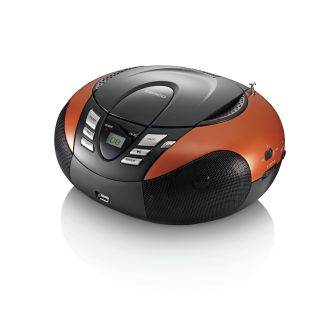 Lenco SCD-37 Digitális FM Fekete, Narancssárga MP3-lejátszás Hordozható sztereó rendszer