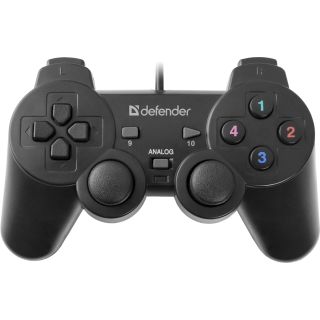 Defender Omega, PC (Windows), Dinput, Xinput, Vibráció, USB, Fekete, Vezetékes kontroller