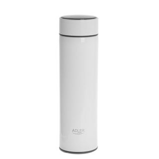 Adler AD 4506w, 473 ml, LED, 1 x CR2032, Fehér-Fekete, Termosz