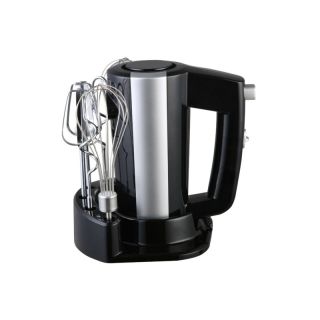Rosberg R51110KB, 300 W, 5 sebességes, Beépitett állvány, Műanyag, Fekete-Ezüst, Kézi mixer