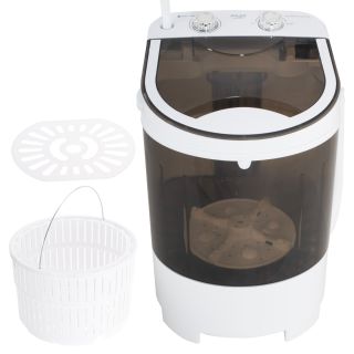 Adler AD 8056, Max. 490 W mosási teljesítmény, 4 kg mosás, 2 kg centrifuga, Időzítő, Fehér-Szürke, Mosógép centrifugával