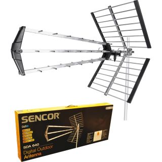 Sencor SDA-640 DVB-T, UHF 470 - 862 MHz, ezüst digitális kültéri antenna