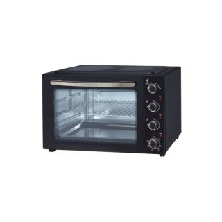 Oliver Voltz OV51441E45, 4300 W, 45 liter, 2 infravörös főzőlap, 90-230 ºC, Fekete, Elektromos sütő