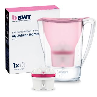 BWT AQUAlizer Home Korsó vízszűrő 2,7 L Rózsaszín, Átlátszó