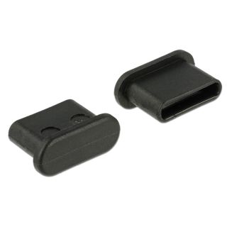 DeLOCK 64014 csatlakozó védő USB C-típus Fekete 10 db