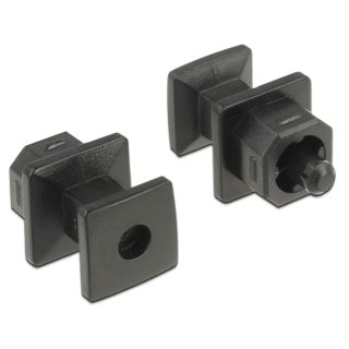 DeLOCK 64023 csatlakozó védő Fekete 10 db