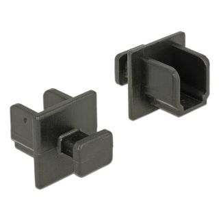 DeLOCK 64010 csatlakozó védő Fekete 10 db