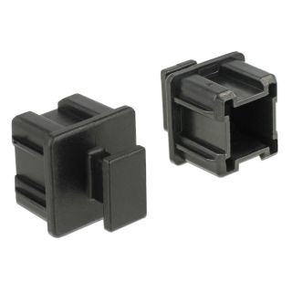 DeLOCK 64012 csatlakozó védő Fekete 10 db