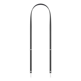 Apple Crossbody Strap, 108/208 cm, Újrahasznosított PET-fonal, Fekete, Mobiltelefon-nyakpánt