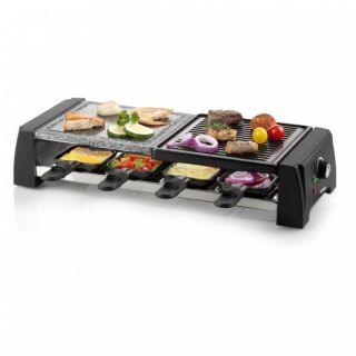 Domo DO9190G raclette grill sütő 8 személyes 1200 W Fekete, Szürke