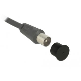 DeLOCK 60165 csatlakozó védő F jack Fekete 10 db