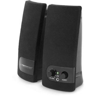 Esperanza EP119, Arco, 2.0, 6 W (2x3 W), Stereo, USB, Mini-Jack 3.5 mm, Fekete, Vezetékes hangfalszett