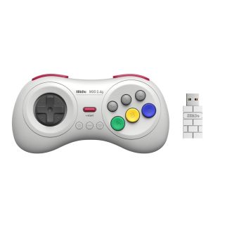 8Bitdo M30 2.4G, Nintendo Switch, SEGA Mega Drive & Genesis Mini, Fehér, Vezeték nélküli kontroller