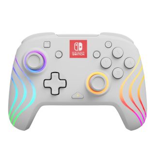 PDP Afterglow Wave, Nintendo Switch/Switch 2, RGB LED Lighting, Fehér, Vezeték nélküli kontroller