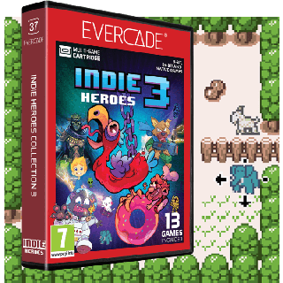 Evercade #37, Indie Heroes 3, 13in1, Retro, Multi Game, Játékszoftver csomag