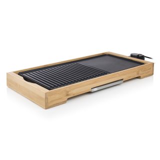 Tristar BP-2641 barbecue és grillsütő Rostély Asztali Elektromos Bambusz, Fekete 2200 W