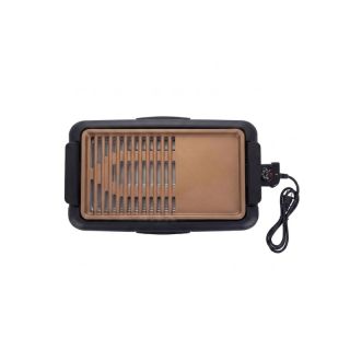 Oliver Voltz OV51015O, 1500 W, 41,8 x 27,3 cm, Öntött alumínium, Zsírfelfogó tálca, Fekete, Elektromos grillsütő