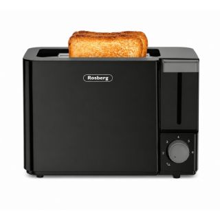 Rosberg R51440F, 700 W, 2 szeletes, 6 sütési szint, Morzsatálca, Műanyag, Fekete, Kenyérpiritó