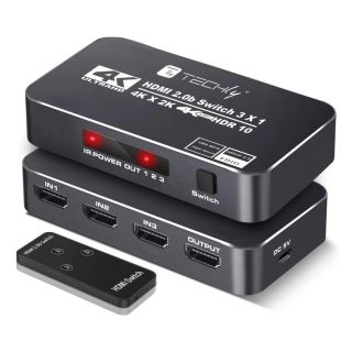 Techly IDATA HDMI2-4K3160B HDMI videojel kapcsoló