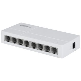 Dahua Technology PoE DH-SF1008L Beállítást nem igénylő (unmanaged) Fast Ethernet (10/100) Ethernet-áramellátás (PoE) támogatása Asztali Világosszürke