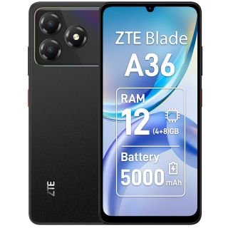 ZTE Blade A36, 17,1 cm (6.75"), 4G LTE, DualSIM, 4/64 GB, Fekete, Okostelefon