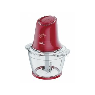 Oliver Voltz, OV51111W, 600 W, 1 liter, 1 sebességfokozat, Rozsdamentes penge, Üveg, Piros, Aprítógép