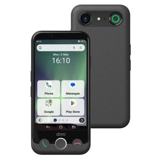 Doro Aurora A10, 11,4 cm (4.5"), 4G LTE, DualSIM, 4/64 GB, Fekete, Okostelefon