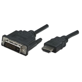 Manhattan 322782 1 M HDMI A-típus (Standard) DVI-D Fekete Video átalakító kábel