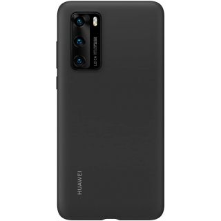 Huawei P40 (51993719) szilikon gyári fekete hátlap tok