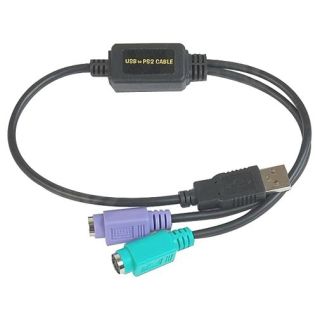 Datalogic ADP-203 Wedge to USB Adapter 0,5 M 2x 6-p Mini-DIN USB A Fekete PS/2 kábel