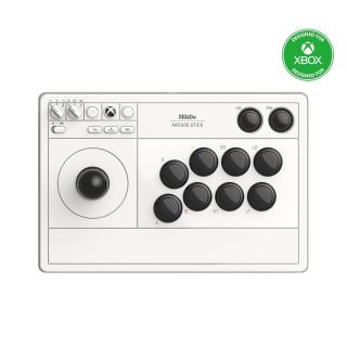 8BitDo Arcade Stick, Xbox Series X|S, Xbox One, PC, Official, Fehér, Vezeték nélküli vezérlő