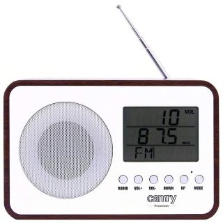 Camry Premium CR 1153 LCD, 5 W, hőmérő, naptár fehér-barna digitális rádió