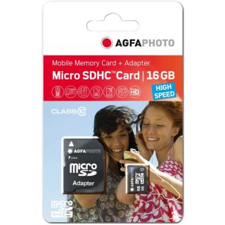 AgfaPhoto MicroSDHC UHS-I 16GB High Speed Class 10 U1 + Adapter