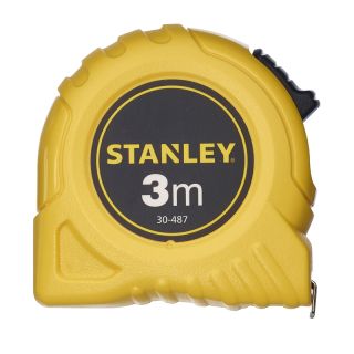 Stanley 1-30-487 mérőszalag 3 M Akrilnitril-butadiénsztirol (ABS) Fekete, Sárga